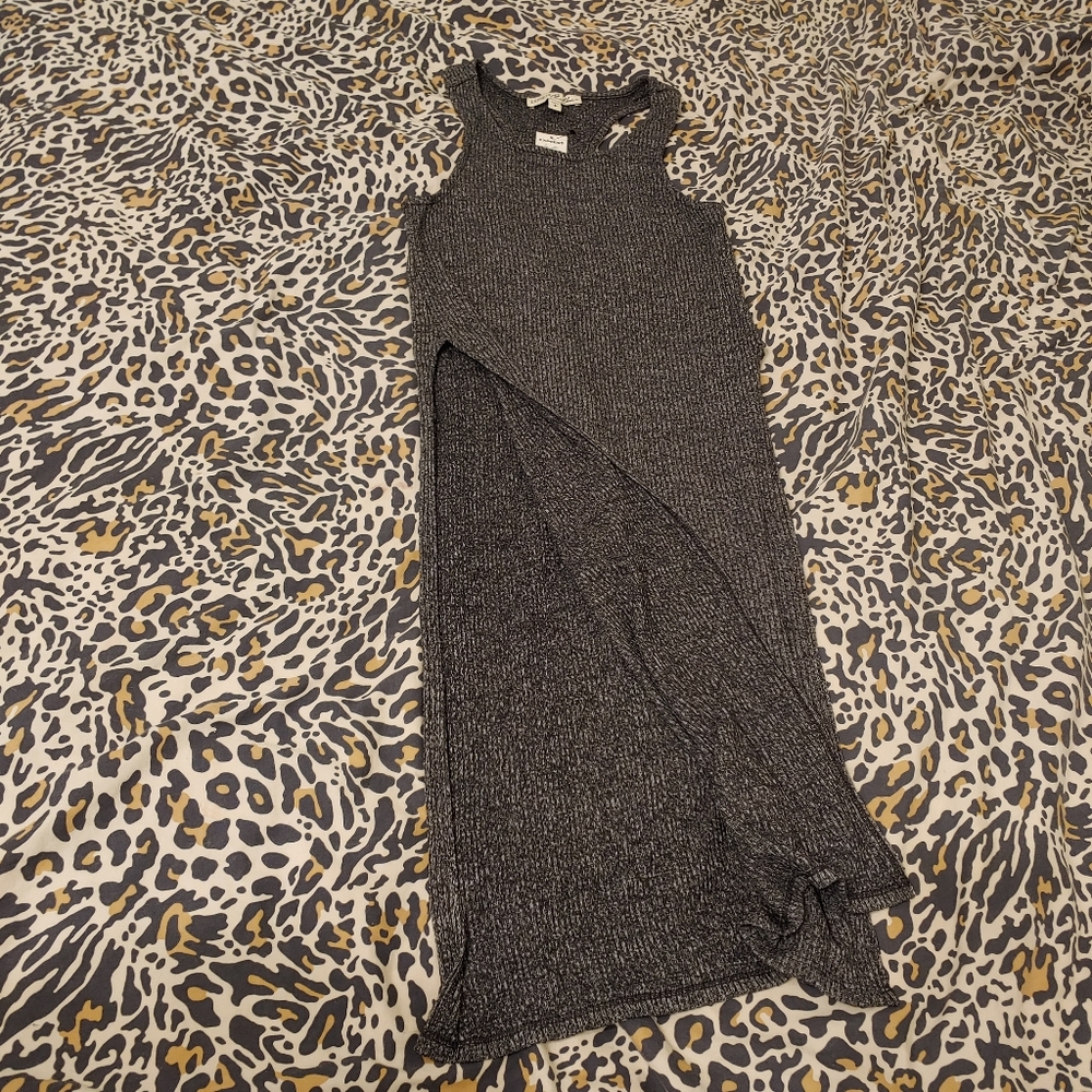 NWT Express gray tank top with side slit